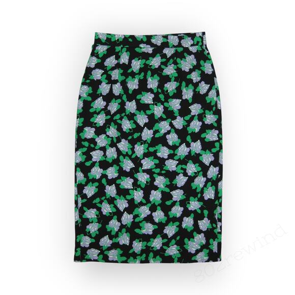 Sz12 DVF DianeVonFurstenberg Elma Floral Cady Midi Wrap Skirt Green - Picture 16 of 16